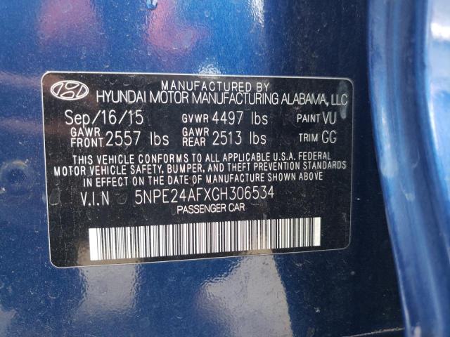 Photo 10 from auction – 2016 HYUNDAI SONATA SE with VIN 5NPE24AFXGH306534