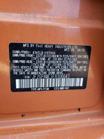 Photo 10 from auction – 2015 SUBARU XV CROSSTR with VIN JF2GPAMC3F8306643
