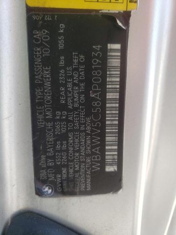 Photo 10 from auction – 2009 BMW 335 I with VIN WBAWB73539P044693