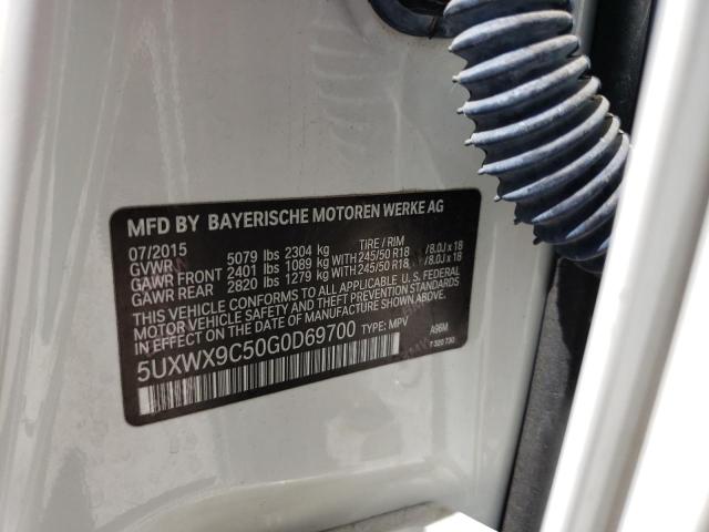 Photo 10 from auction – 2016 BMW X3 XDRIVE2 with VIN 5UXWX9C50G0D69700