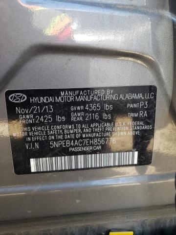 Photo 10 from auction – 2014 HYUNDAI SONATA GLS with VIN 5NPEB4AC7EH856776
