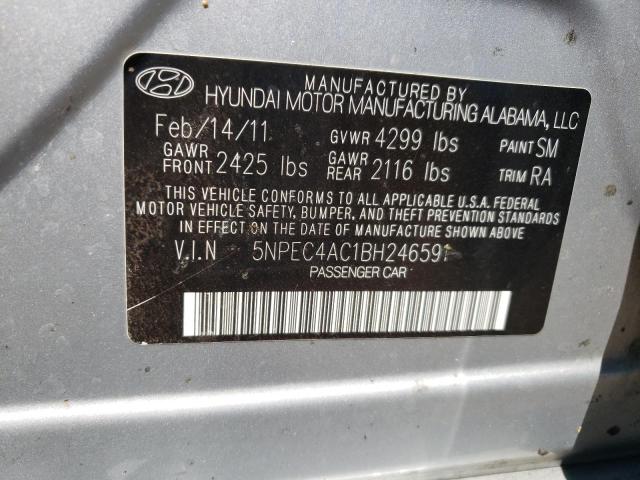 Photo 10 from auction – 2011 HYUNDAI SONATA SE with VIN 5NPEC4AC1BH246591