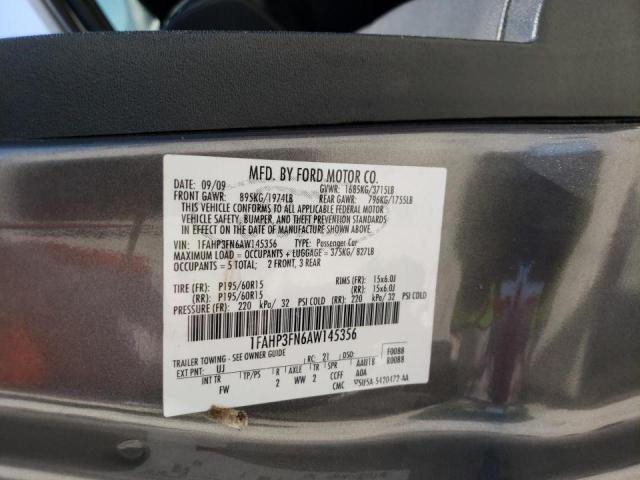 Photo 10 from auction – 2010 FORD FOCUS SE with VIN 1FAHP3FN6AW145356