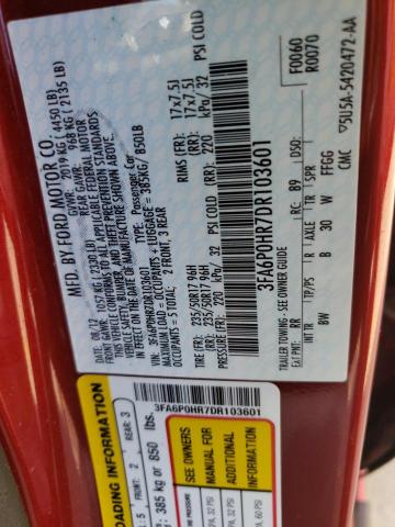 Photo 10 from auction – 2013 FORD FUSION SE with VIN 3FA6P0HR7DR103601