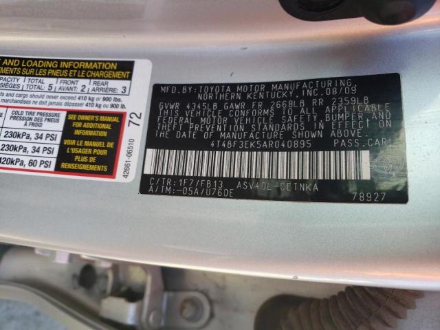 Photo 10 from auction – 2010 TOYOTA CAMRY BASE with VIN 4T4BF3EK5AR040895