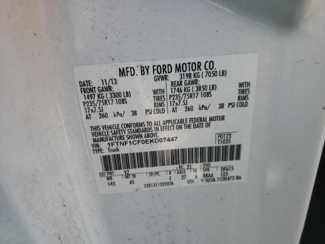 Photo 10 from auction – 2014 FORD F150 with VIN 1FTNF1CF0EKD07447