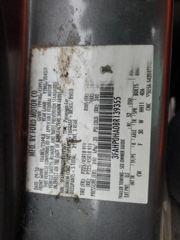 Photo 10 from auction – 2011 FORD FUSION SE with VIN 3FAHP0HA0BR139355