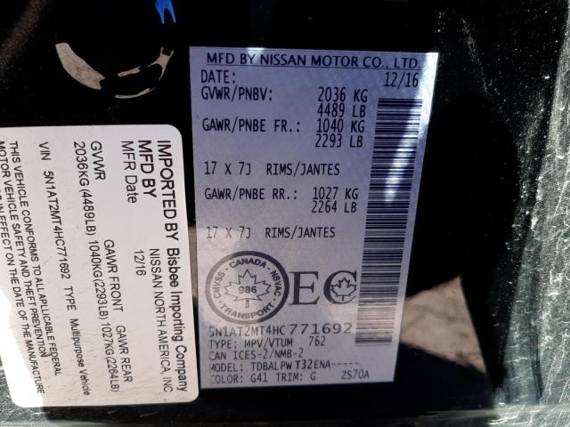 Photo 10 from auction – 2017 NISSAN ROGUE S with VIN 5N1AT2MT4HC771692