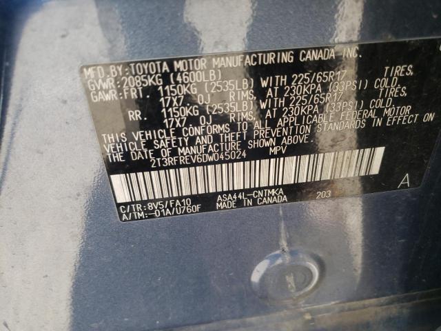 Photo 10 from auction – 2013 TOYOTA RAV4 XLE with VIN 2T3RFREV6DW045024