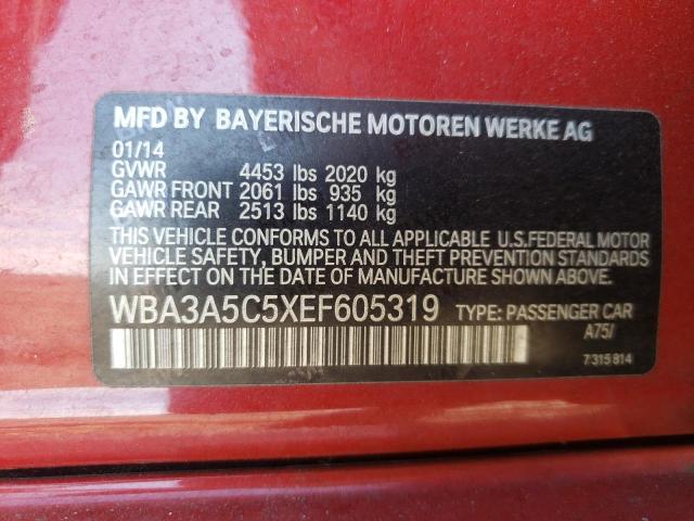 Photo 10 from auction – 2014 BMW 328 I with VIN WBA3A5C5XEF605319