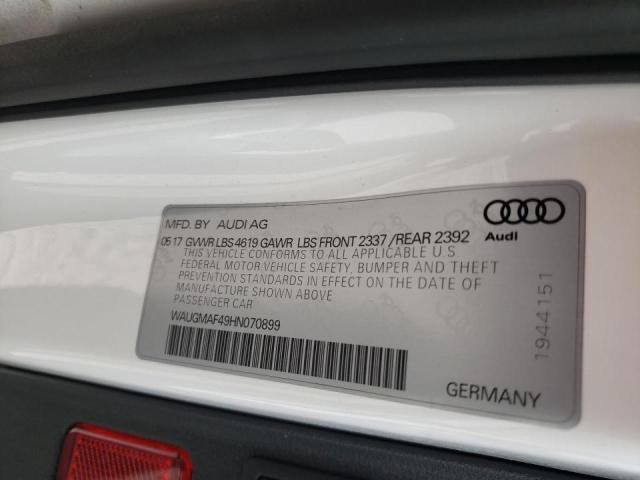Photo 10 from auction – 2017 AUDI A4 ULTRA P with VIN WAUGMAF49HN070899