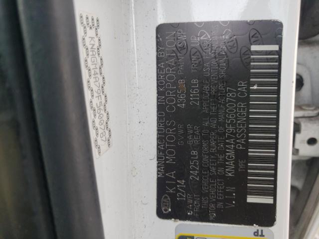 Photo 10 from auction – 2015 KIA OPTIMA LX with VIN KNAGM4A79F5600787