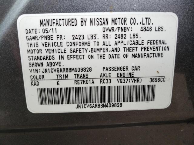 Photo 10 from auction – 2011 INFINITI G37 with VIN JN1CV6AR8BM409828