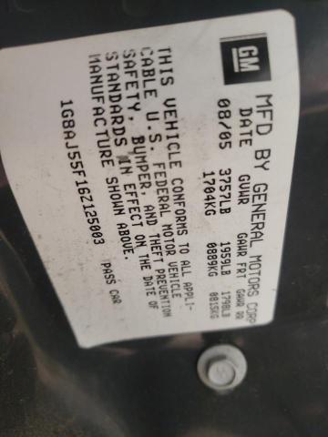 Photo 10 from auction – 2006 SATURN ION LEVEL with VIN 1G8AJ55F16Z125003