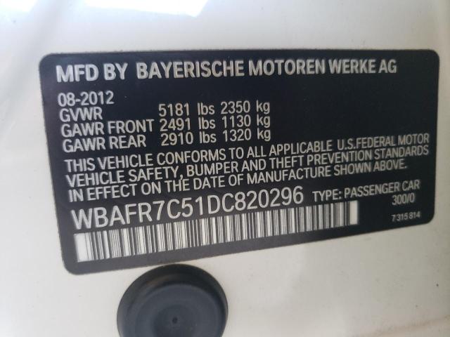 Photo 10 from auction – 2013 BMW 535 I with VIN WBAFR7C51DC820296