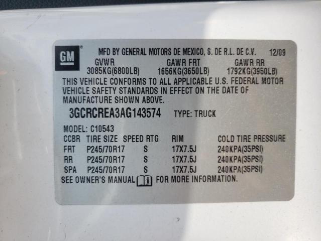 Photo 10 from auction – 2010 CHEVROLET SILVERADO with VIN 3GCRCREA3AG143574