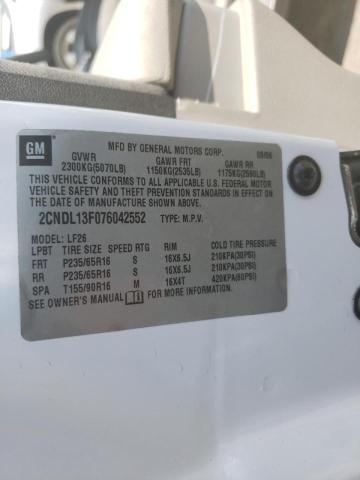 Photo 10 from auction – 2007 CHEVROLET EQUINOX LS with VIN 2CNDL13F076042552