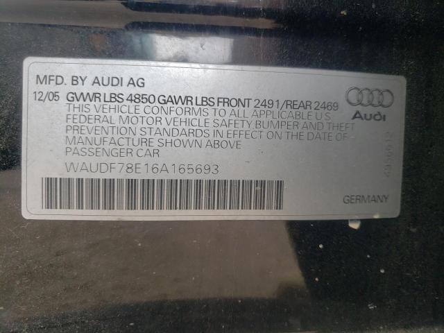 Photo 10 from auction – 2006 AUDI A4 2.0T QU with VIN WAUDF78E16A165693
