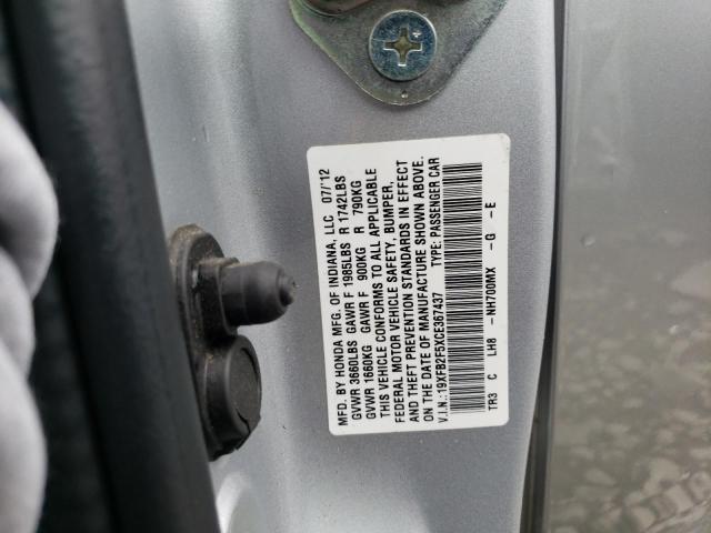 Photo 10 from auction – 2012 HONDA CIVIC LX with VIN 19XFB2F5XCE367437