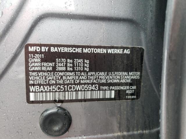 Photo 10 from auction – 2012 BMW 528 XI with VIN WBAXH5C51CDW05943