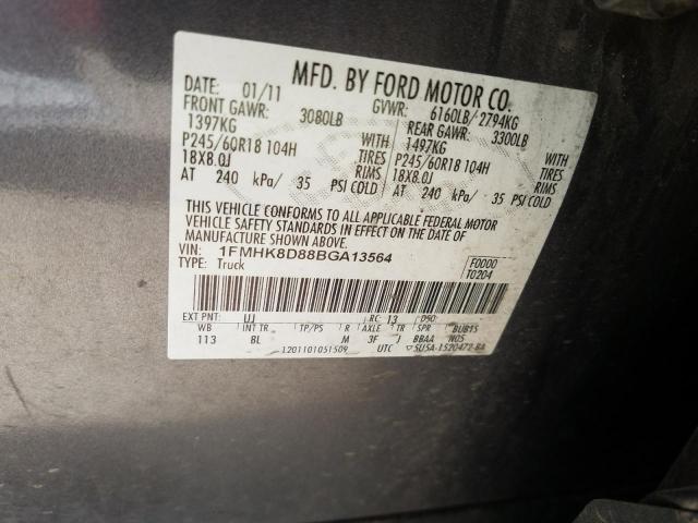Photo 10 from auction – 2011 FORD EXPLORER X with VIN 1FMHK8D88BGA13564