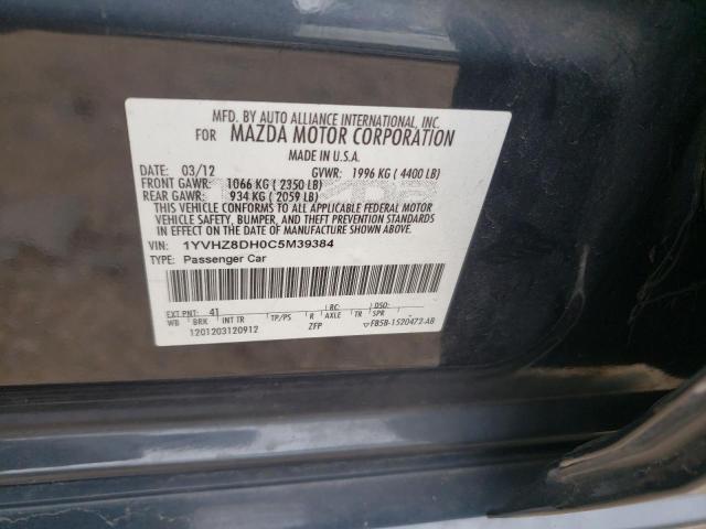 Photo 10 from auction – 2012 MAZDA 6 I with VIN 1YVHZ8DH0C5M39384