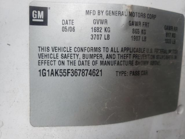 Photo 10 from auction – 2006 CHEVROLET COBALT LS with VIN 1G1AK55F367874621