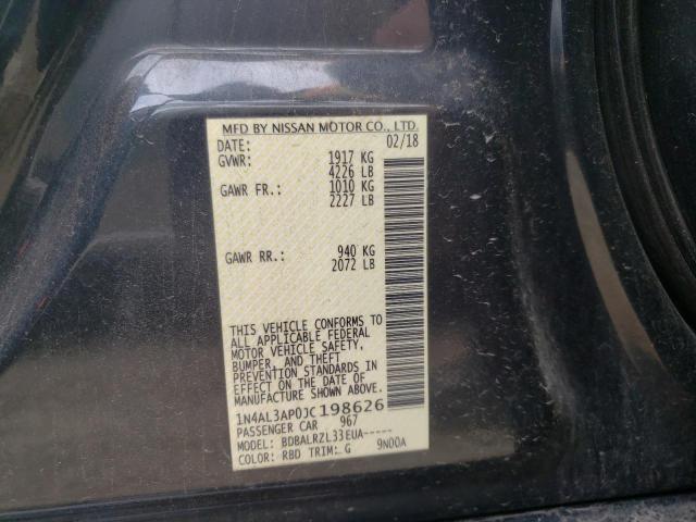 Photo 10 from auction – 2018 NISSAN ALTIMA 2.5 with VIN 1N4AL3AP0JC198626