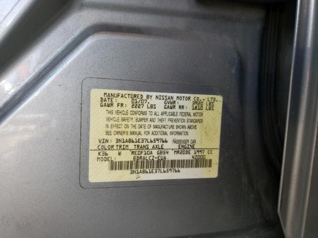 Photo 10 from auction – 2007 NISSAN SENTRA 2.0 with VIN 3N1AB61E37L659766