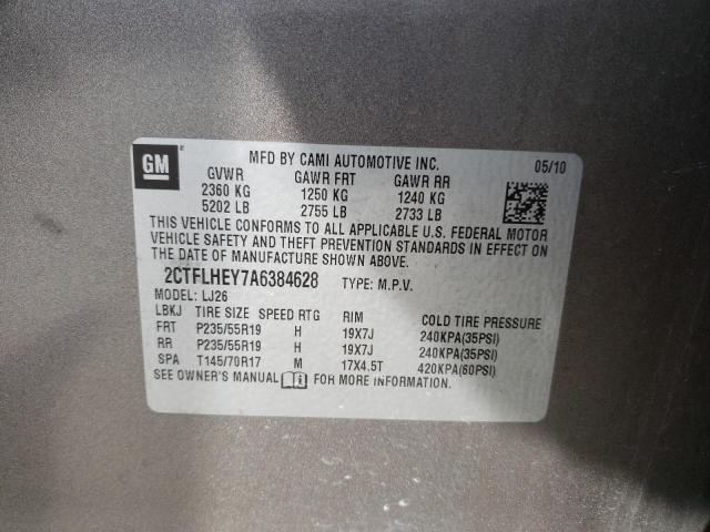 Photo 10 from auction – 2010 GMC TERRAIN SL with VIN 2CTFLHEY7A6384628