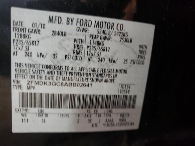 Photo 10 from auction – 2010 FORD EDGE SE with VIN 2FMDK3GC8ABB02641