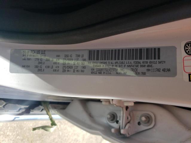 Photo 10 from auction – 2020 DODGE RAM 1500 S with VIN 1C6SRFFM3LN223790