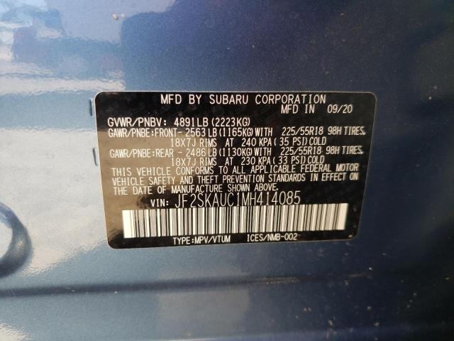Photo 10 from auction – 2021 SUBARU FORESTER L with VIN JF2SKAUC1MH414085