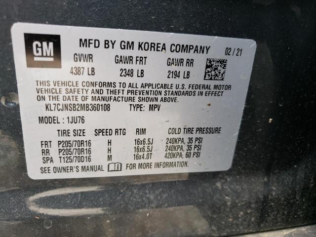 Photo 10 from auction – 2021 CHEVROLET TRAX LS with VIN KL7CJNSB2MB360108