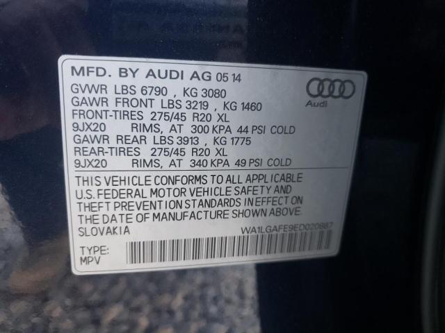 Photo 10 from auction – 2014 AUDI Q7 PREMIUM with VIN WA1LGAFE9ED020887