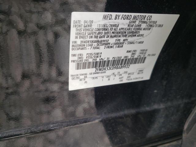 Photo 10 from auction – 2009 FORD FLEX LIMIT with VIN 2FMDK53C09BA89932