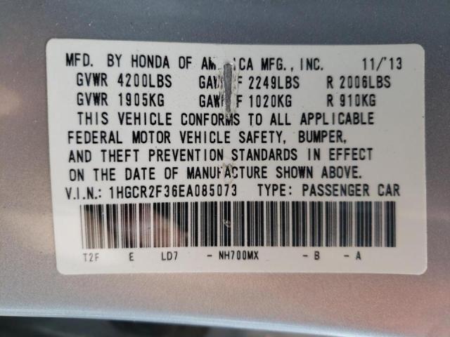 Photo 10 from auction – 2014 HONDA ACCORD LX with VIN 1HGCR2F36EA085073