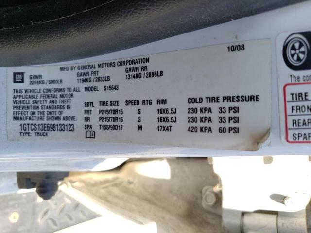 Photo 10 from auction – 2009 GMC CANYON with VIN 1GTCS13E698133123