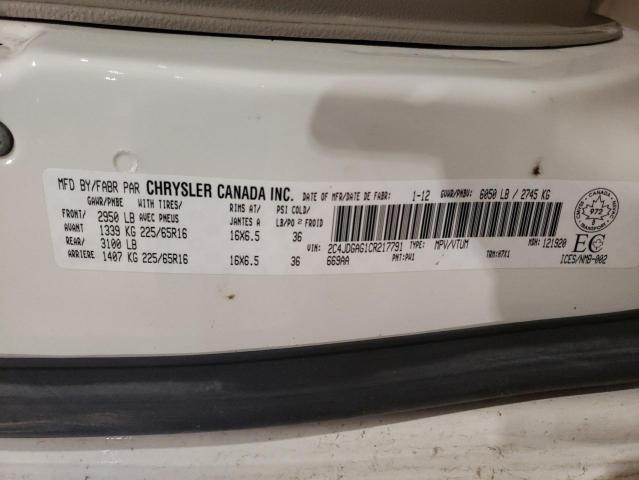 Photo 10 from auction – 2012 DODGE RAM VAN with VIN 2C4JDGAG1CR217791