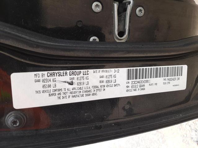Photo 10 from auction – 2012 CHRYSLER 300 with VIN 2C3CCAAG3CH239911