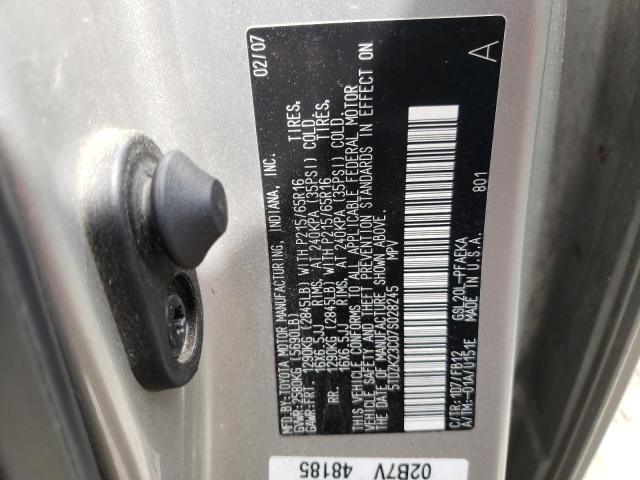 Photo 10 from auction – 2007 TOYOTA SIENNA CE with VIN 5TDZK23C07S028245