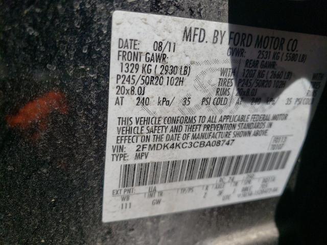 Photo 10 from auction – 2012 FORD EDGE LIMIT with VIN 2FMDK4KC3CBA08747