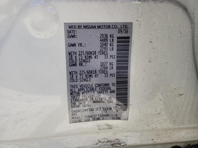 Photo 10 from auction – 2016 NISSAN ROGUE S with VIN 5N1AT2MT1GC915097