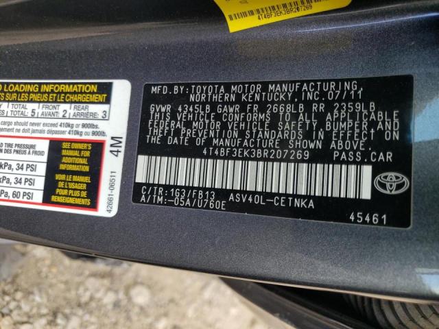 Photo 10 from auction – 2011 TOYOTA CAMRY BASE with VIN 4T4BF3EK3BR207269