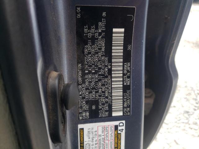 Photo 10 from auction – 2004 TOYOTA HIGHLANDER with VIN JTEDP21A040038099