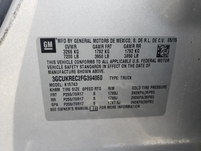 صورة رقم 10 من المزاد - 2015 CHEVROLET SILVERADO مع VIN 3GCUKREC2FG394060