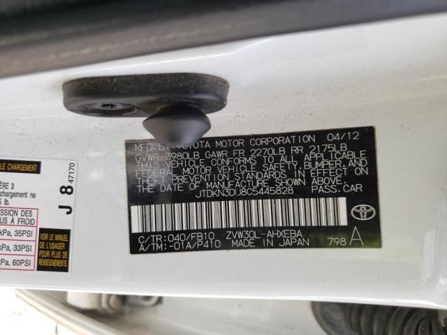 Photo 10 from auction – 2012 TOYOTA PRIUS with VIN JTDKN3DU8C5445828