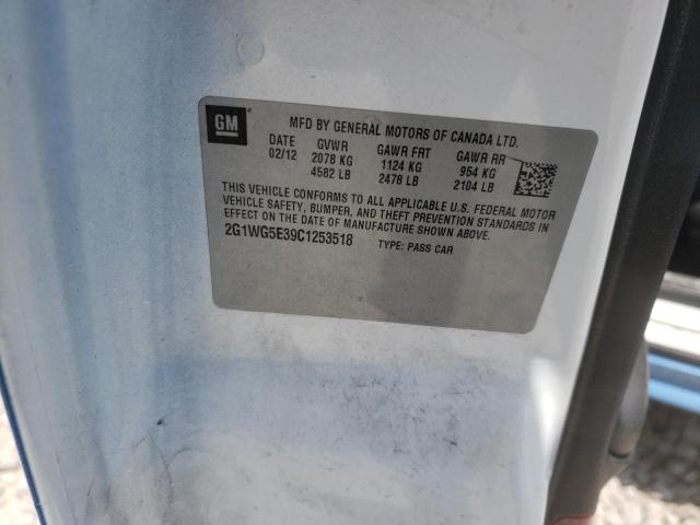 Photo 10 from auction – 2012 CHEVROLET IMPALA LT with VIN 2G1WG5E39C1253518