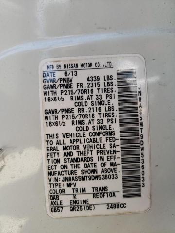 Photo 10 from auction – 2013 NISSAN ROGUE S with VIN JN8AS5MT9DW536033