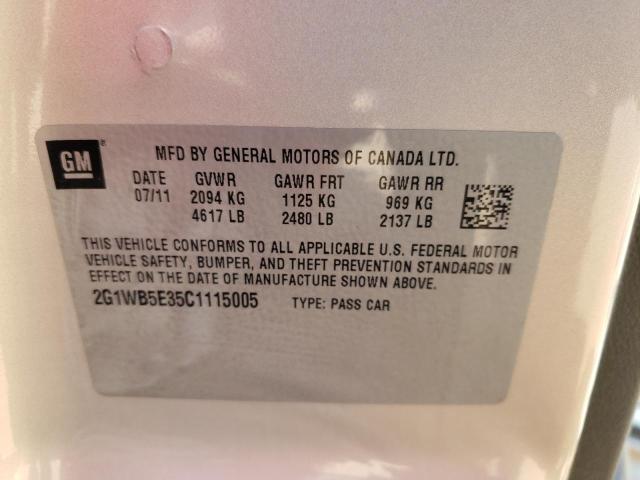Photo 10 from auction – 2012 CHEVROLET IMPALA LT with VIN 2G1WB5E35C1115005